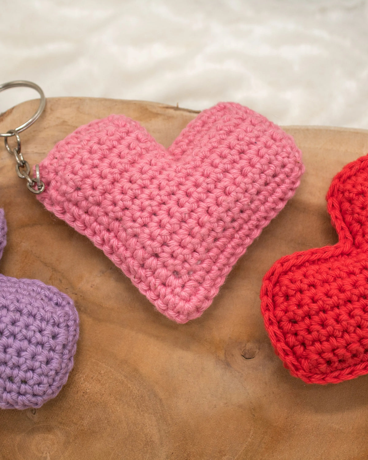 Gehaakt Haakpatroon hartje Hannah ontworpen door Cora's Knit Knacks