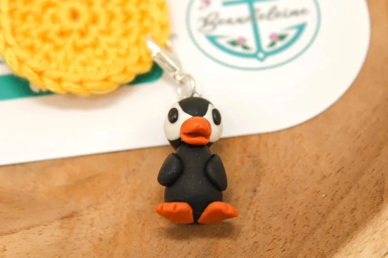 Handgemaakte Steekmarkeerder pinguïn Pinta, handgemaakt door Beaudeleine