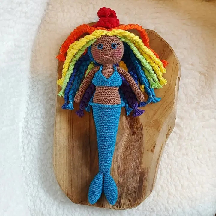 Haakpatroon zeemeermin Soleil ontworpen door Cora's Knit Knacks, gehaakt door tester Natasja