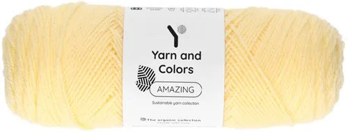Duurzaam garen: Yarn and Colors Amazing in kleur 010 Vanille geel