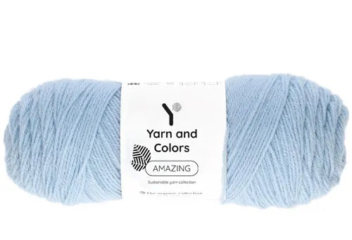 Duurzaam garen: Yarn and Colors Amazing in kleur 063 IJsblauw