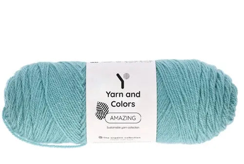 Duurzaam garen: Yarn and Colors Amazing in kleur 072 Glas blauw