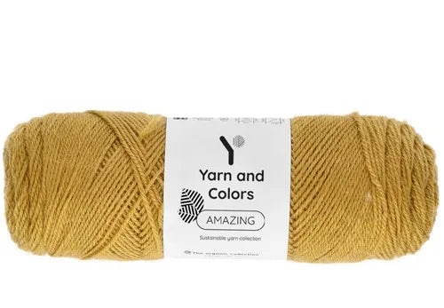Duurzaam garen: Yarn and Colors Amazing in kleur 089 Goud geel