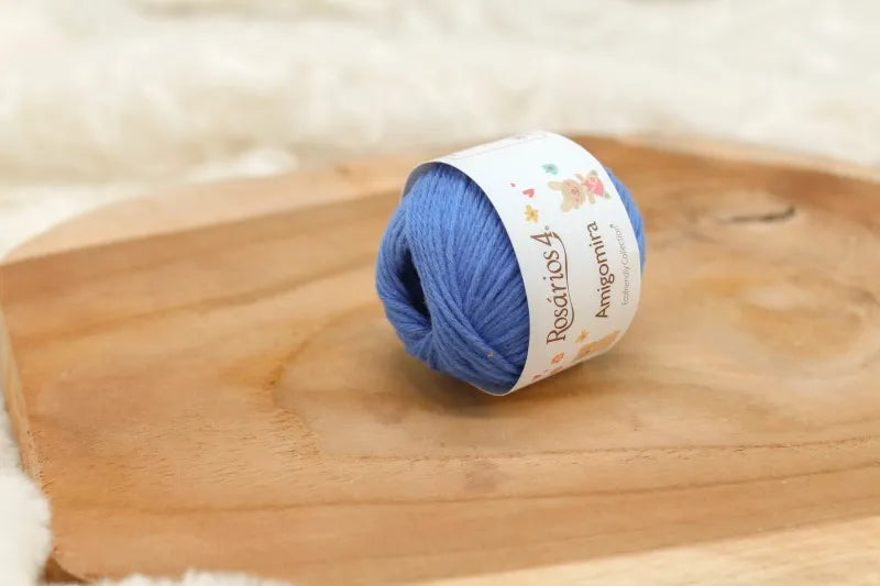 Duurzaam garen: Rosários 4 Amigomira in kleur 93 Blauw