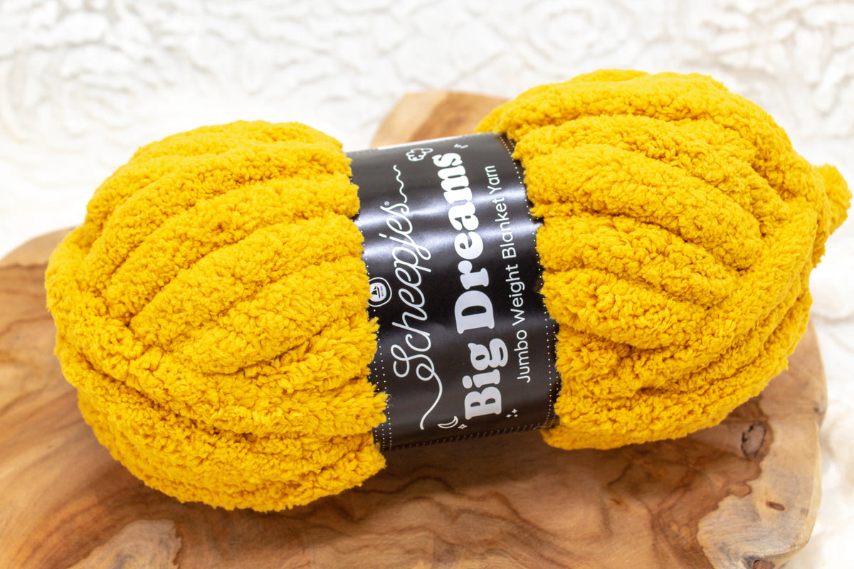 Duurzaam garen: Scheepjes Big Dreams in kleur 506 Warm geel