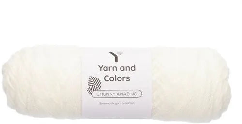 Duurzaam garen: Yarn and Colors Chunky Amazing in kleur 001 Wit