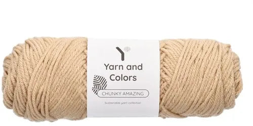 Duurzaam garen: Yarn and Colors Chunky Amazing in kleur 009 Zand beige
