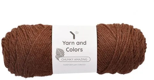 Duurzaam garen: Yarn and Colors Chunky Amazing in kleur 028 Aarde bruin