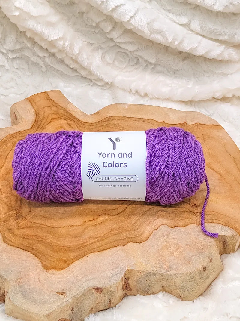 Duurzaam garen: Yarn and Colors Chunky Amazing in kleur 055 Paars