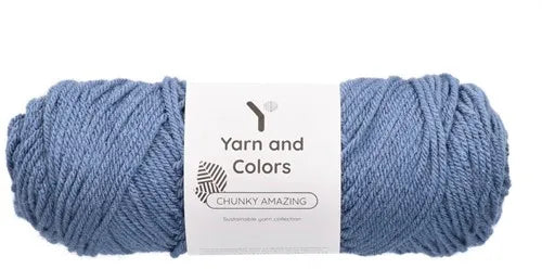 Duurzaam garen: Yarn and Colors Chunky Amazing in kleur 061 Jeans blauw