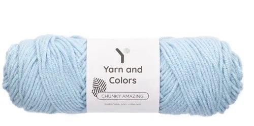 Duurzaam garen: Yarn and Colors Chunky Amazing in kleur 063 IJsblauw