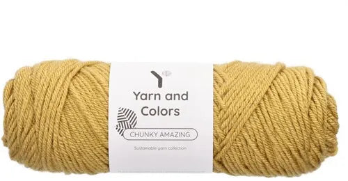 Duurzaam garen: Yarn and Colors Chunky Amazing in kleur 089 Goud geel