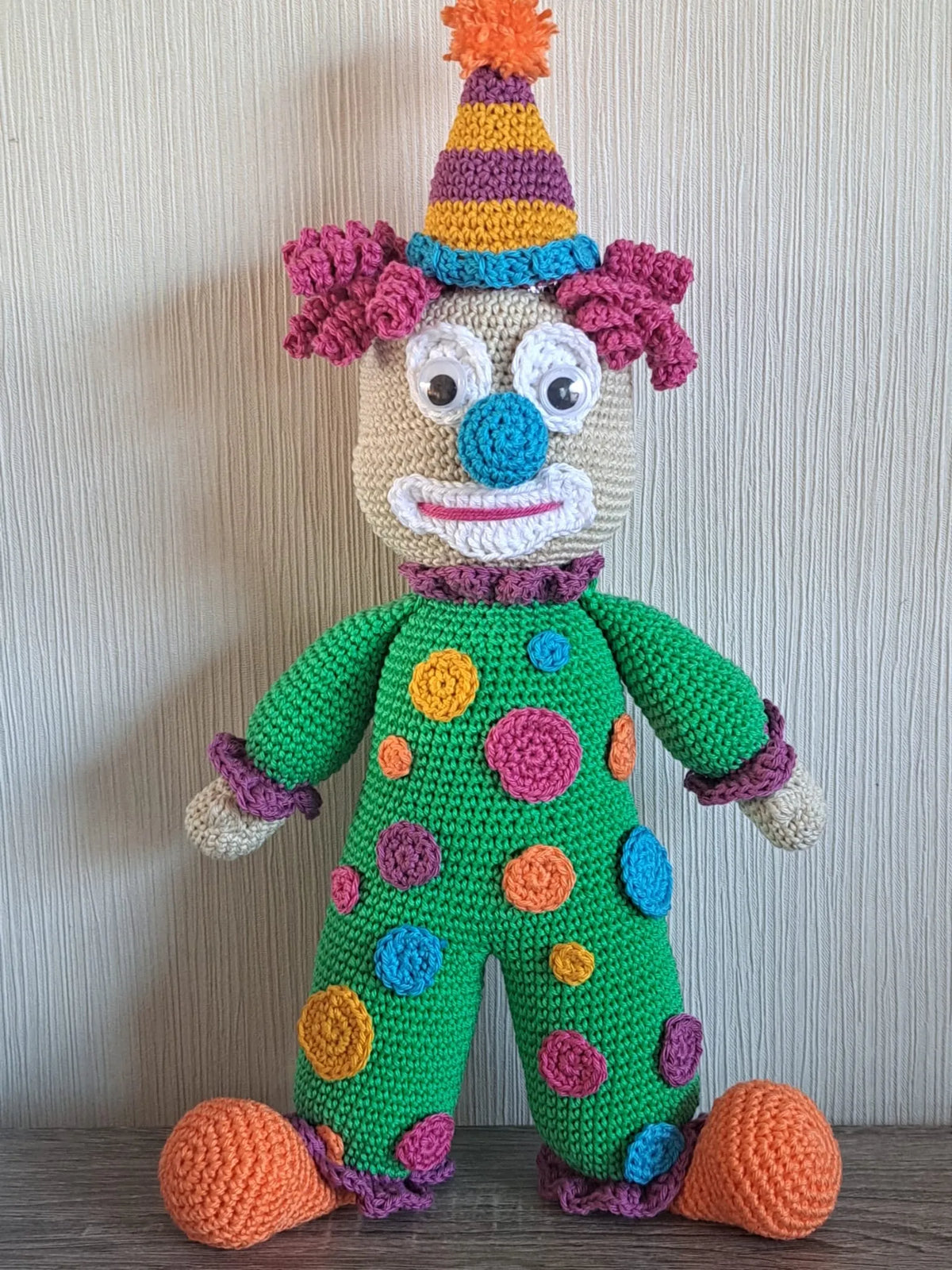 Gehaakt Haakpatroon clown Charlie ontworpen door Stephs Ste(e)kje