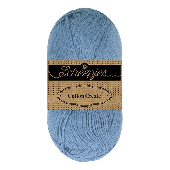 Duurzaam garen: Scheepjes Cotton Create in kleur 506 Korenbloem blauw