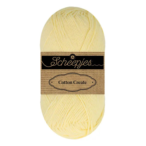 Duurzaam garen: Scheepjes Cotton Create in kleur 508 Pastel geel