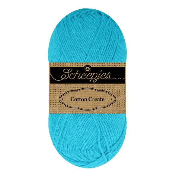 Duurzaam garen: Scheepjes Cotton Create in kleur 563 Helder blauw