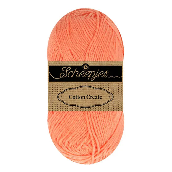 Duurzaam garen: Scheepjes Cotton Create in kleur 650 Perzik oranje