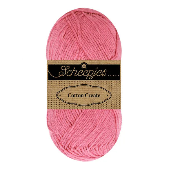 Duurzaam garen: Scheepjes Cotton Create in kleur 653 Helder roze