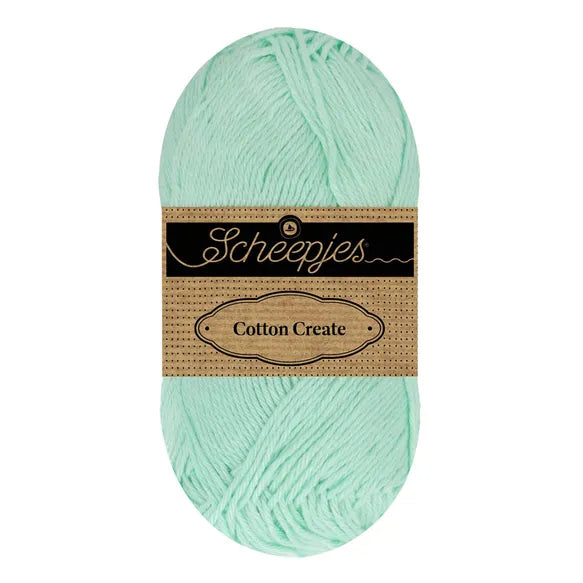 Duurzaam garen: Scheepjes Cotton Create in kleur 663 Aquamarijn groen