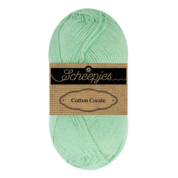 Duurzaam garen: Scheepjes Cotton Create in kleur 664 Mint groen