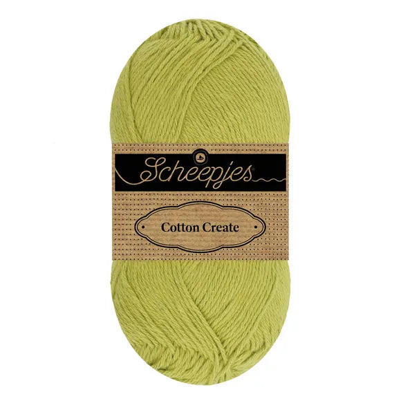 Duurzaam garen: Scheepjes Cotton Create in kleur 669 Olijfgroen