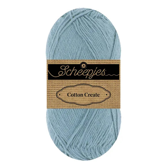 Duurzaam garen: Scheepjes Cotton Create in kleur 711 Lucht blauw