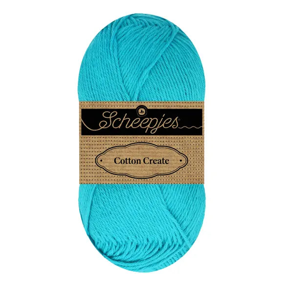 Duurzaam garen: Scheepjes Cotton Create in kleur 712 Cyaan