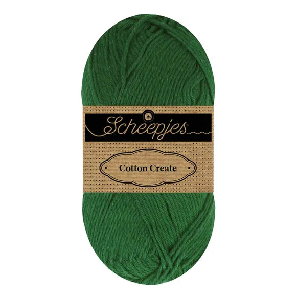 Duurzaam garen: Scheepjes Cotton Create in kleur 713 Bos groen