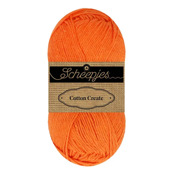 Duurzaam garen: Scheepjes Cotton Create in kleur 716 Fel oranje