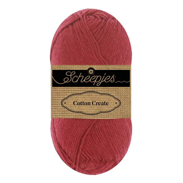 Duurzaam garen: Scheepjes Cotton Create in kleur 717 Bordeaux rood