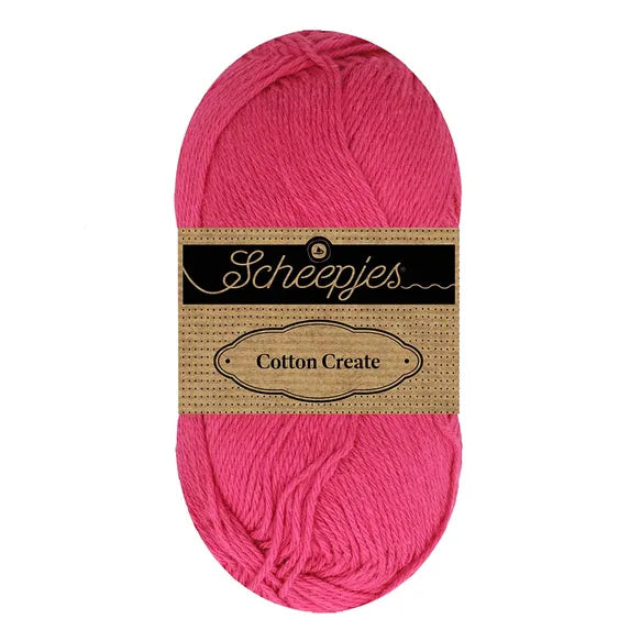 Duurzaam garen: Scheepjes Cotton Create in kleur 720 Fel roze