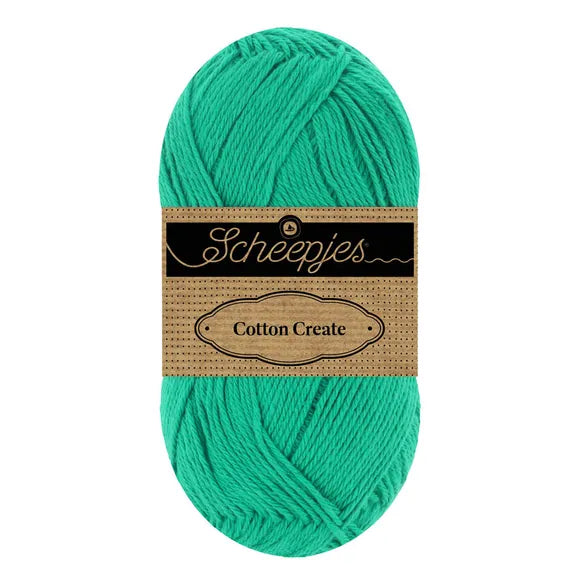 Duurzaam garen: Scheepjes Cotton Create in kleur 723 Jade groen