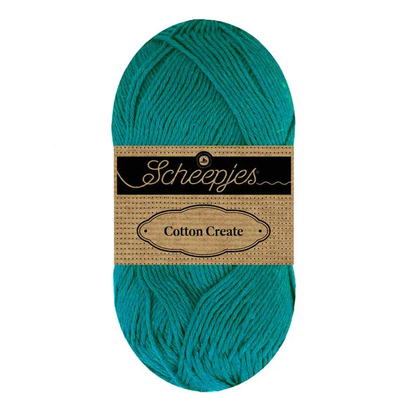 Duurzaam garen: Scheepjes Cotton Create in kleur 724 Petrol blauw