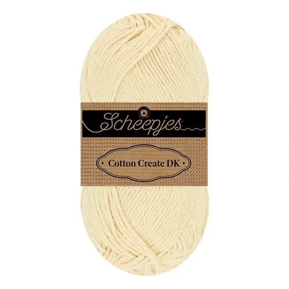 Duurzaam garen: Scheepjes Cotton Create DK in kleur 501 Crème wit