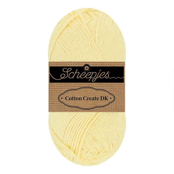 Duurzaam garen: Scheepjes Cotton Create DK in kleur 508 Pastel geel