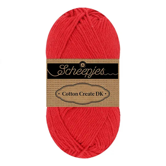 Duurzaam garen: Scheepjes Cotton Create DK in kleur 510 Rood