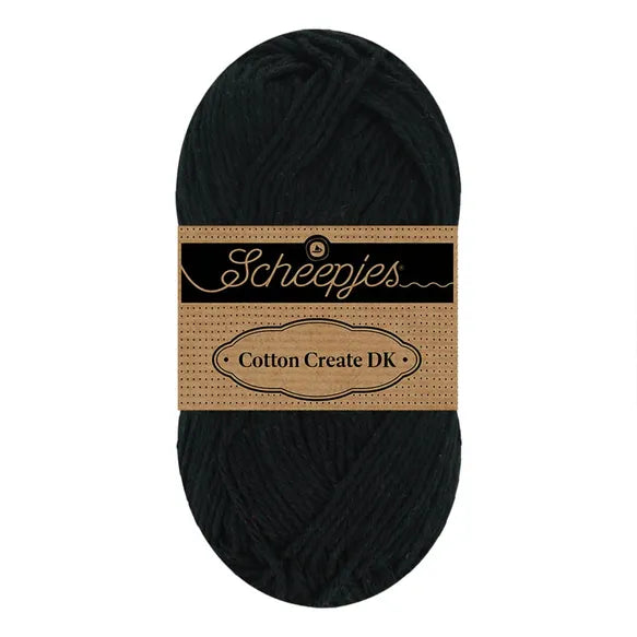 Duurzaam garen: Scheepjes Cotton Create DK in kleur 515 Zwart