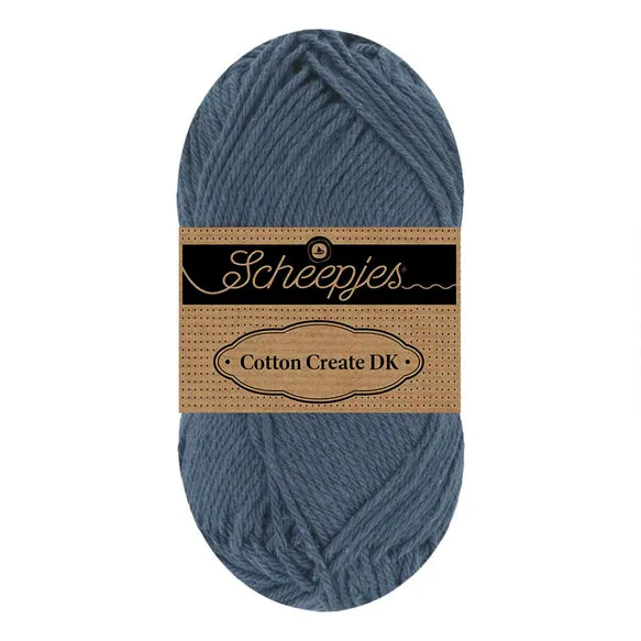 Duurzaam garen: Scheepjes Cotton Create DK in kleur 527 Jeans blauw
