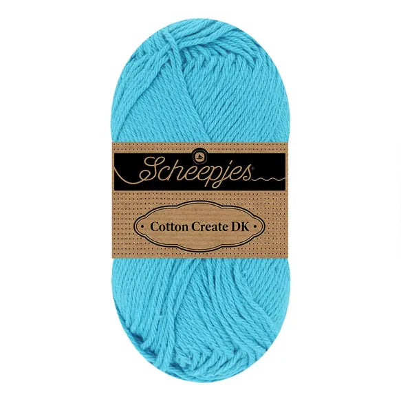 Duurzaam garen: Scheepjes Cotton Create DK in kleur 563 Helder blauw