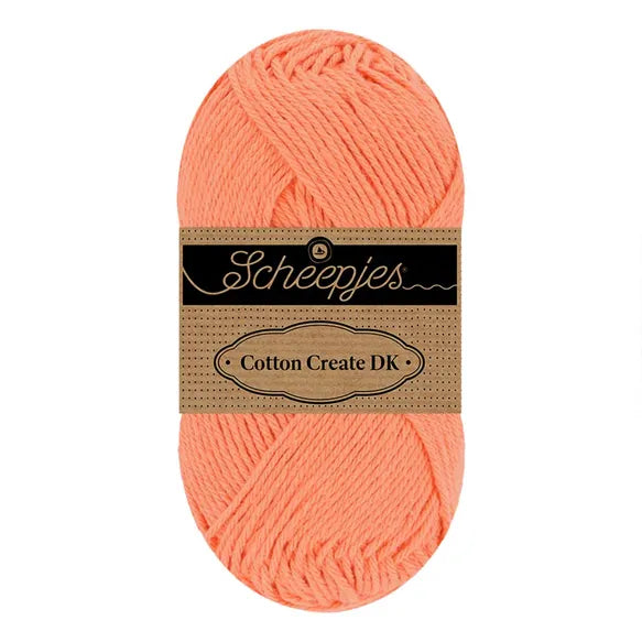 Duurzaam garen: Scheepjes Cotton Create DK in kleur 650 Perzik oranje