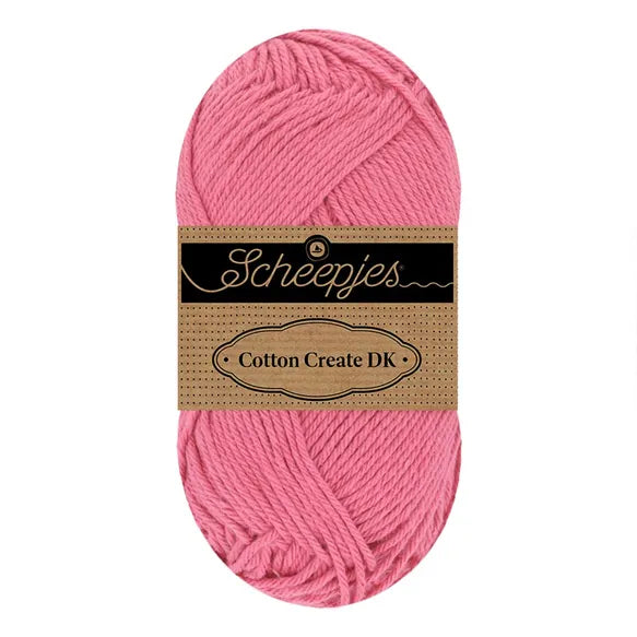 Duurzaam garen: Scheepjes Cotton Create DK in kleur 653 Helder roze