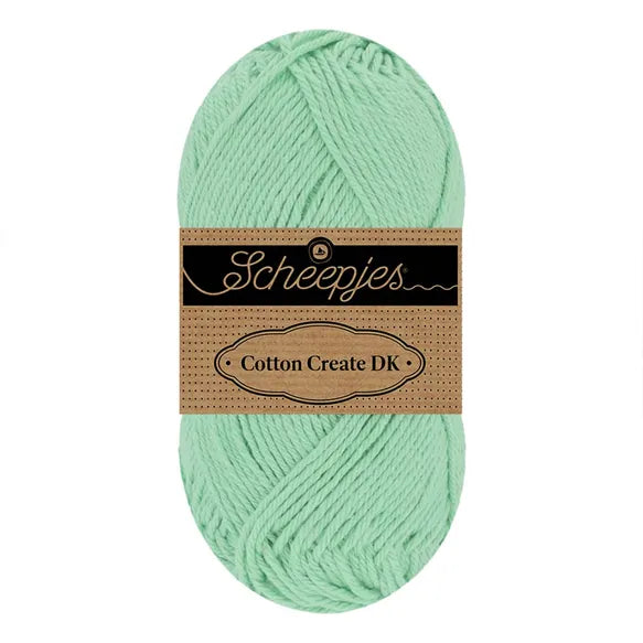 Duurzaam garen: Scheepjes Cotton Create DK in kleur 664 Mint groen