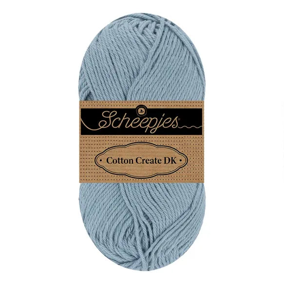 Duurzaam garen: Scheepjes Cotton Create DK in kleur 711 Lucht blauw