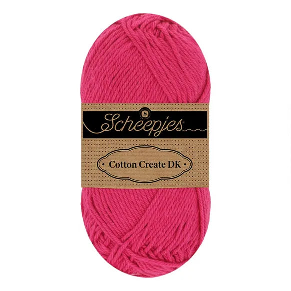 Duurzaam garen: Scheepjes Cotton Create DK in kleur 720 Fel roze