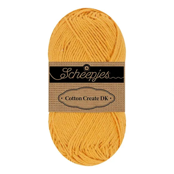 Duurzaam garen: Scheepjes Cotton Create DK in kleur 722 Warm geel