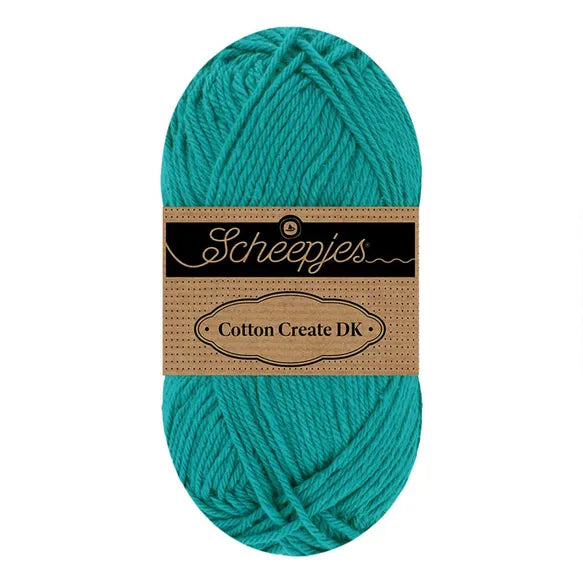 Duurzaam garen: Scheepjes Cotton Create DK in kleur 724 Petrol blauw