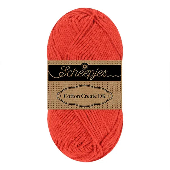 Duurzaam garen: Scheepjes Cotton Create DK in kleur 727 Helder rood