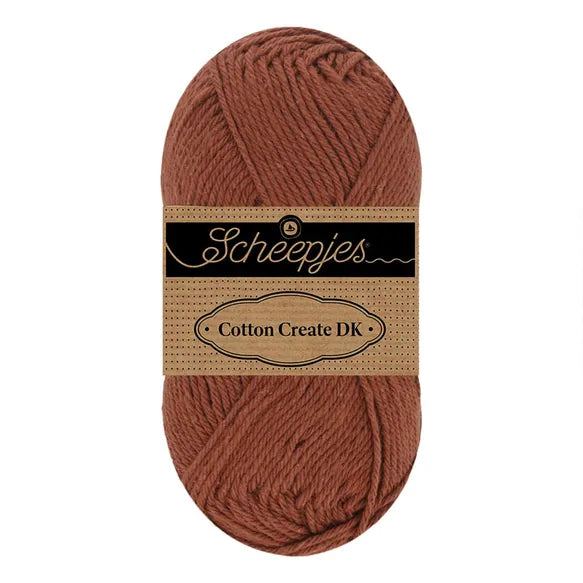 Duurzaam garen: Scheepjes Cotton Create DK in kleur 738 Chocolade bruin