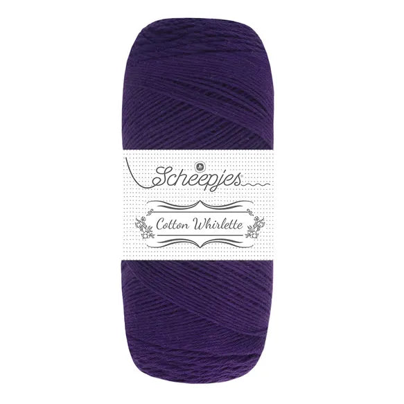 Duurzaam garen: Scheepjes Cotton Whirlette in kleur 801 Druiven paars