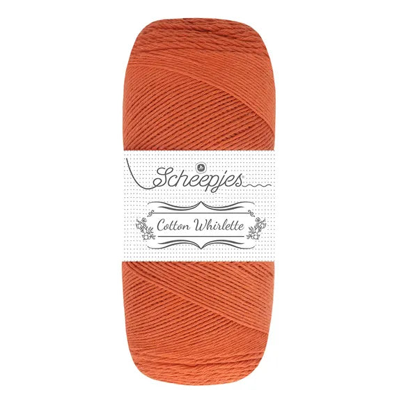 Duurzaam garen: Scheepjes Cotton Whirlette in kleur 802 Pompoen oranje